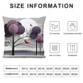 thumbnail image 5 of Orinice  Winter Throw Pillow Cushion Cover, Seasonal Conceptual Artwork Purple Trees Snowy Weather Bird Animal, Decorative Square Accent Pillow Case,  White, 5 of 5