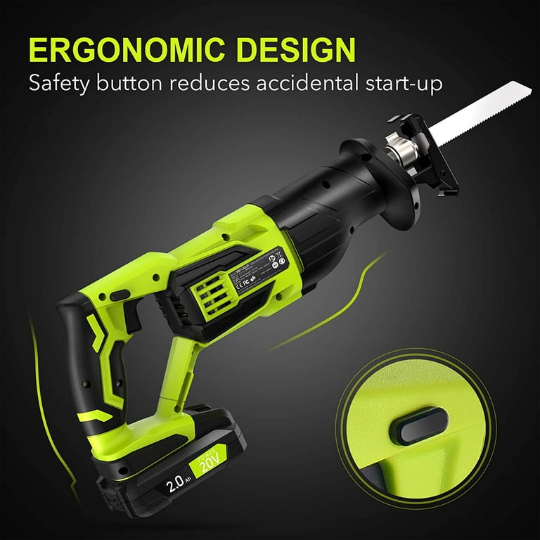 SnapFresh 20V Cordless Saw 3000SPM w 2.0Ah Battery Charger 5 PCS Blade LED Walmart