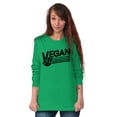 thumbnail image 4 of Vegan Peace Love Hippie Herbivore Long Sleeve TShirt Men Women Brisco Brands S, 4 of 5