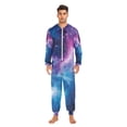 thumbnail image 3 of FORMRS Onesies Pajama for Adults Unisex Hoodie Winter Jumpsuit One Piece Sleepwear, Sizes S-2XL, Galaxy Pattern, 3 of 7