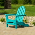 thumbnail image 6 of DuroGreen Folding Adirondack Chair With Ottoman and Side Table, Made With All-Weather Tangent Lumber, Oversized, High End Patio Furniture for Porch, Lawn, Deck, No Maintenance, , Aruba, 6 of 7