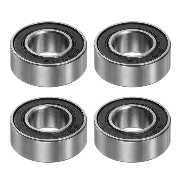 Unique Bargains 687-2RS Roulements à Billes 7mmx14mmx5mm Acier Chromé ABEC3 Double Scellé Lot de 4