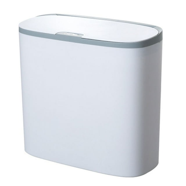 Motion Sensor Garbage Basket with Lid Large Capacity Punch-free Smart Intelligent Induction Trash Can for Kitchen Office Bathroom Garbage Basket