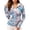 Sky Blue, variant on UPF 50 Sun Protection Hoodie for Women - Abstract Fluid Art Print Long Sleeve Zip Up Jacket with Thumbholes & Pockets, Lightweight Summer Active Rash Guard Black L