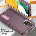 thumbnail image 3 of SaniMore for Samsung Galaxy A54 5G 6.4" 2023 Hybird Case, Rugged PC Back Shockproof TPU Shell Metal Hidden Kickstand Drop Resistant Anti-slip Heavy Duty Protective Case for Galaxy A54 5G, Purple, 3 of 9