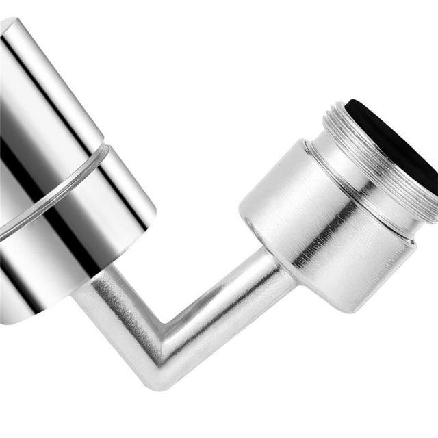 Ruiboury 2 Pieces Splash-proof Faucet Metal O Ring Valve 720-degree Rotating Water Tap Adjustable Universal Faucet with Adapter