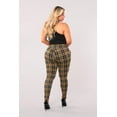 thumbnail image 5 of Plus Size Treggings With Zipper Pocket Trim - Yellow, Black, White Plaid, 5 of 11