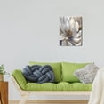 thumbnail image 2 of Stylish Statements Blue Abstract Flower Canvas Prints, Modern Artwork for Living Room, Bedroom & Home Décor, 12x16 inches, 2 of 7
