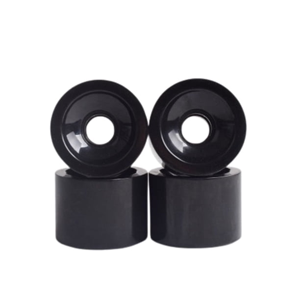 Ruedas de monopatín Greeniant 4 piezas cubierta de cojinete de Longboard de cuero Negro