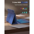 thumbnail image 4 of Detachable Backlit Keyboard Case for iPad 10th/11th Gen A16, Trackpad & Pencil Holder,Blue, 4 of 7