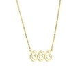 thumbnail image 1 of maskred Collier Chiffres Significatifs pour Femmes Pendentif en Acier Inoxydable sur Chaîne Forme de Chiffres Colliers 666 Or, 1 of 6