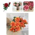 thumbnail image 1 of Imitation Rose Real Touching No Withering Fresh Keeping 2 Heads Faux Silk Flower Home Decor, 1 of 8