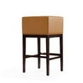 thumbnail image 5 of Manhattan Comfort Kingsley 30" Faux Leather Barstool in Camel Brown (Set of 2), 5 of 7