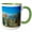 Green/White, variant on 3drose, Canada, Nova Scotia, Peggys Cove. Fishing Gear and Harbor., 11oz Two-tone Green Mug