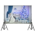 thumbnail image 2 of SAYFUT 7x5ft Christmas Backdrop Indoor Christmas Tree Backdrops Wood Floor with Christmas Gifts and Candles Photography Background for Xmas Party Decoration Studio Props, 2 of 5