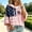 Dark Blue, variant on LNZGNM Sweatshirts Short Sleeve Hooded Light Loungwear for Ribbon Breast Cancer Awareness