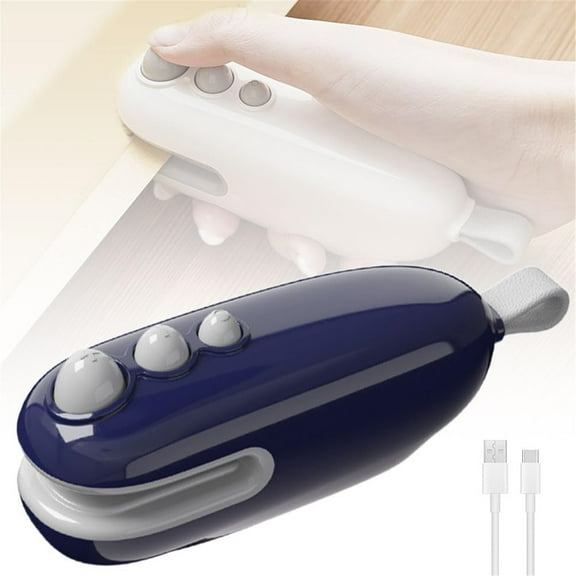 Mini Bag Sealer, 2025 New USB Rechargeable Bags Sealers, 2 in 1 Bag Sealer Heat Seal with Cutter and Sealing, Portable Vacuum Food Sealers for Home Kitchen (Blueļ¼1pcs),Blueļ¼1pcs