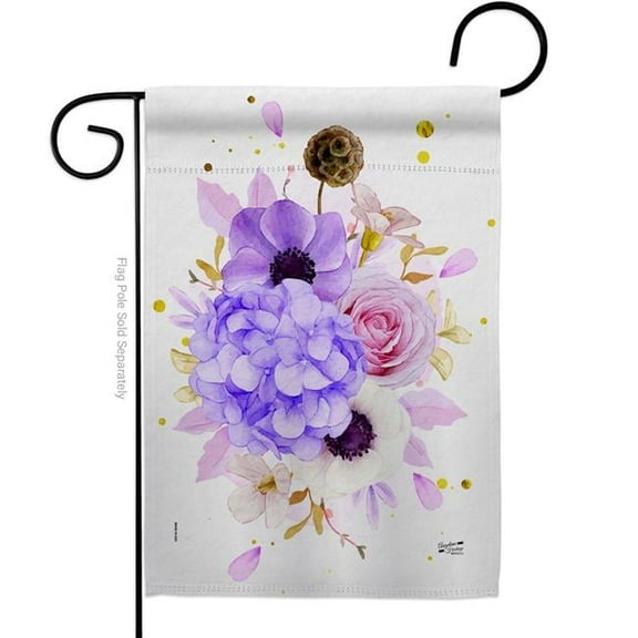 Angeleno Heritage G135605-BO Flower Arrangment Floral Double-Sided Decorative Garden Flag, Multi Color