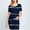 Navy, variant on Womens Maternity Dress Purple Bodycon Ruched Side Dress Casual Short Sleeve Dress for Daily Wearing Or Baby Shower S-XL