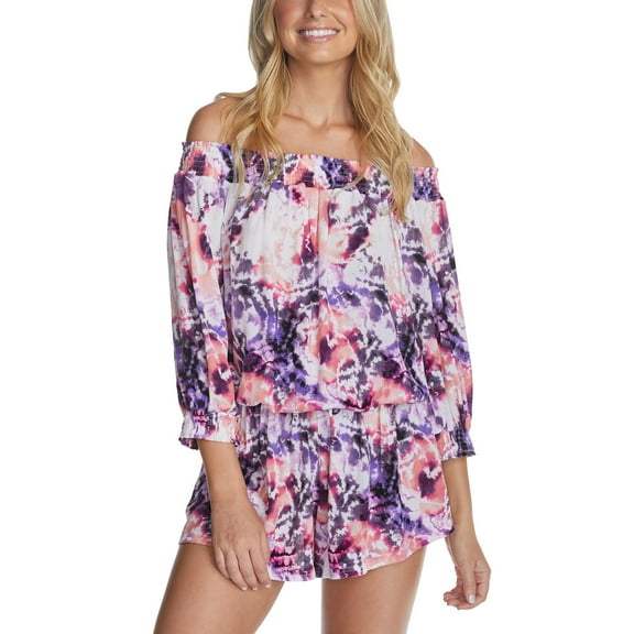 Raisins TIE-DYE MULTI Juniors' Torquay West Coast Romper Cover-up, US Medium