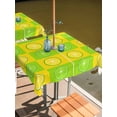 thumbnail image 2 of Square Outdoor Tablecloth with Umbrella Hole Plaid Summer Lemon Outside Table Cloth Waterproof Patio Table Cover Farmhouse Checkered Modern Zipper Tablecloths for Picnic Party Camping 54x54 Inch, 2 of 8