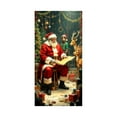 thumbnail image 2 of Christmas Patterned Door Decor With Elastic Fabric Fit, Seasonal Hanging Banner For Home, Office, And Party Entryway Holiday Ambiance, 2 of 6