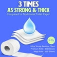 thumbnail image 2 of 100% 3-Ply Bamboo Toilet Paper, 4 Rolls, FSC Certified, BPA Free, Chemical Free, Organic and Vegan 350 sheets | Biodegradable, RV Safe & Septic Safe | Tree-Free, Unscented, 2 of 9