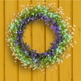 thumbnail image 5 of 2024 Spring Colorful Flower Garland Garland Home Decoration Flower Door Hanging Photography Props Valentines Day Mini Wreath Peony Wreaths for Front Door Car Wreath Lighted Wicker Heart Wreath Teal, 5 of 9
