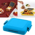 thumbnail image 1 of Bread Machine Bread Maker - Microwave Toastie Sandwich Maker Munchy Microwave Toastie Maker Microwavable Toastie Maker Toastie Maker with Adjustable Silicone Straps No Electricity Wireless, Blue, Ha, 1 of 5