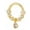 Gold, variant on Titanium Micro Cubic Zirconia Hinged Nose Hoop Ring Body Jewelry Unisex