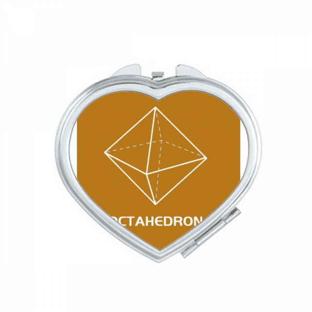 Octahedral Mathematical Geometric Space Mirror Travel Magnification Portable Handheld Pocket Makeup