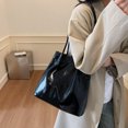 thumbnail image 3 of Cubo Elegante Bolso Bolsas Simples La Mujeres PU Capacidad Color Sólido Desplazamiento Suave, 3 of 9