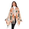 thumbnail image 3 of FORMRS Womens Scarf Winter Soft Long Big Warm Shawls Wrap Tassel Scarves, Pink Fall Coffee, 3 of 9