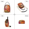thumbnail image 3 of FORMRS Crossbody Bag for Women Quilted Travel Shoulder Cell Phone Purse with Chain Strap Handbag, Orange Abstract Floral, 3 of 7