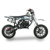 SYX MOTO Blitz ES 50cc Gas Power Kids Mini Dirt Bike, Electric+Pull Start, Blue