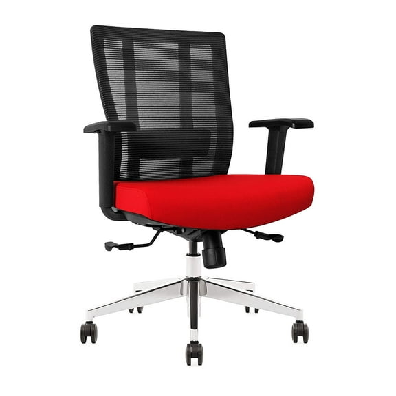 Bitchair Ergonomic Mesh Office Chair in red with Seat Slide