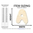 thumbnail image 2 of Unfinished Wood Balloon Letter A Shape 20" / 1/2", 2 of 3