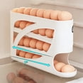 thumbnail image 5 of 2026 Automatic Rolling Egg Dispenser Space-Saving Tiered Egg Organizer For Refrigerator Kitchen Use(White-12.6X7In), 5 of 8