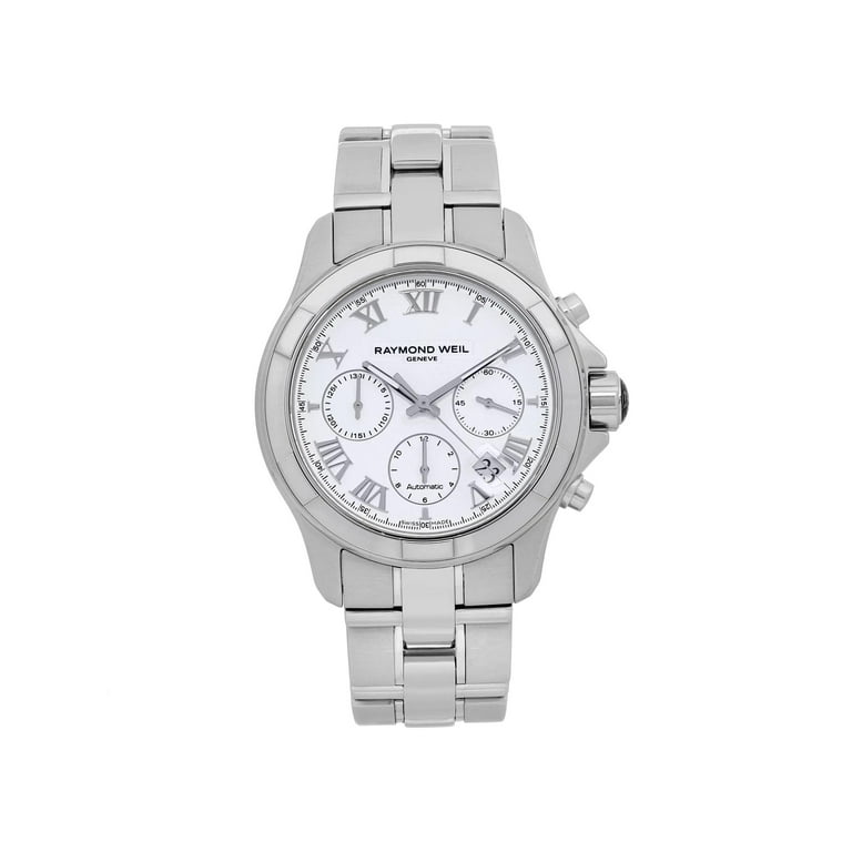 Raymond Weil Parsifal Steel Chronograph White Dial Automatic Watch