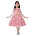 thumbnail image 4 of Vedolay Maxi Dress Little Girls Floral Lace Flower Girls Dresses,Pink 7-8 Years, 4 of 5