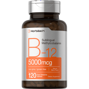 Methylcobalamin B12 Sublingual | 5000mcg | 120 Tablets | by Horbaach