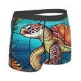 thumbnail image 3 of Fotbe Sea Turtle in Coral Men’s Total Support Pouch Boxer Briefs, X-Temp Cooling, Moisture-Wicking Underwear, Regular, Long-leg and Trunk-XX-Large, 3 of 9