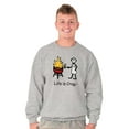 thumbnail image 3 of Burnt Burger BBQ Fire Funny Grilling Men's Crewneck Sweatshirt Brisco Brands S, 3 of 6