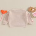 thumbnail image 3 of Baby Valentine Pullover Sweater Knitted Letter Embroidery Fall Winter Warm Tops, 3 of 6