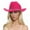 A01 Hot Pink, variant on Xmyrz Women Classic Flat Top Cowboy Hat Wide Brim Felt Western Style Summer Outdoor Sun Protection Fedora Cap Black