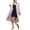 Light-khaki, variant on Women's Oversized Trench Coat with Plaid Lining,Light-khaki,XL