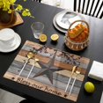 thumbnail image 3 of Texas Star Vintage Placemats Set of 12, Berry Grey Blue Brown Wooden Placemats for Dining Table, Place Mats for Kitchen Tabletop, Waterproof Wipeable Dining Table Mats Set, 3 of 9