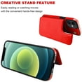 thumbnail image 5 of REQO Compatible with iPhone 12 Mini Wallet Case with Card Holder, PU Leather Kickstand Card Slots Case, Double Magnetic Clasp and Durable Shockproof Cover 5.4 Inch(Red), 5 of 7
