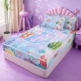 thumbnail image 2 of meiyoeat marine Monogrammed D Design Zipper Twin Comforter Sets with Fitted Sheet and 2 Pillowcases,Sequins Mermaid Print Initial Zipper Bedding Set,Reversible,4-Piece, 2 of 7