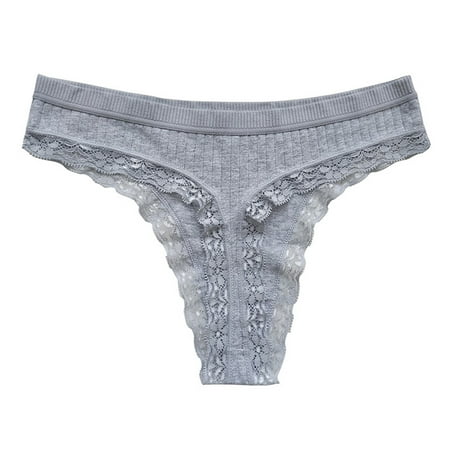 Panties for Women Clearance Low Waisted Sexy Daily Solid Color Thin Breathable Lace Thong Underwear M